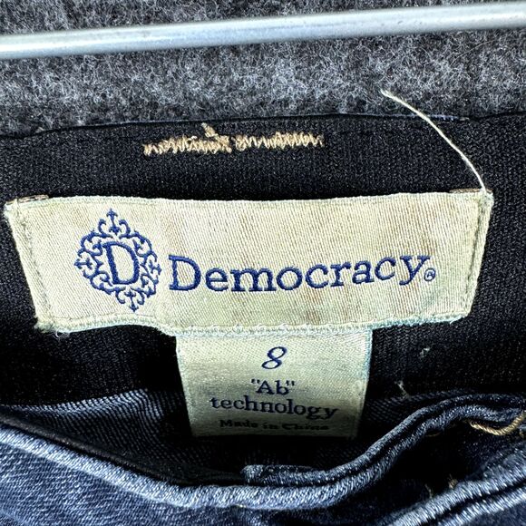 Democracy Ab Technology Jeans Women's 8 Blue Dark Wash Stretch Skinny - Picture 3 of 9